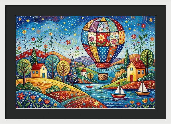 Colorful Hot Air Balloon Adventure