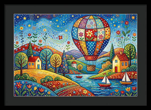 Colorful Hot Air Balloon Adventure