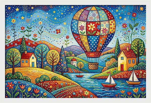 Colorful Hot Air Balloon Adventure