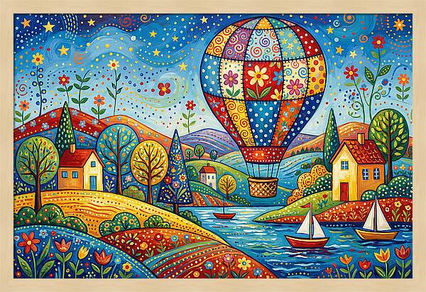 Colorful Hot Air Balloon Adventure