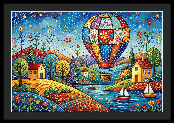 Colorful Hot Air Balloon Adventure