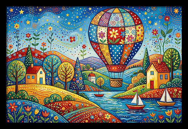 Colorful Hot Air Balloon Adventure