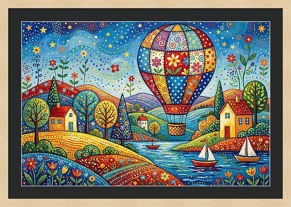 Colorful Hot Air Balloon Adventure