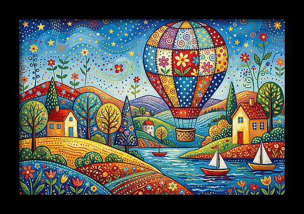 Colorful Hot Air Balloon Adventure