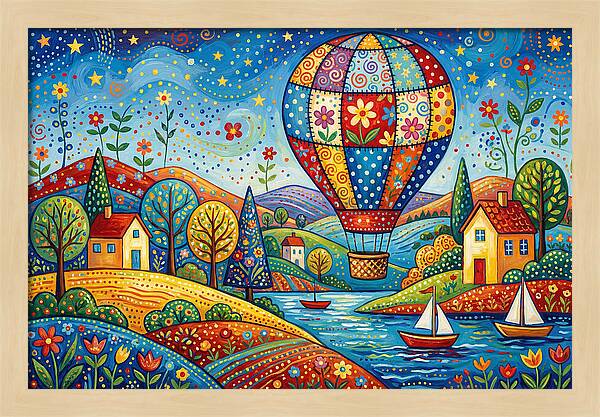Colorful Hot Air Balloon Adventure