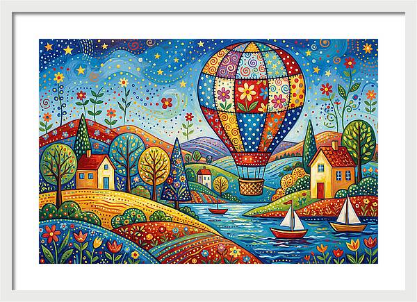Colorful Hot Air Balloon Adventure