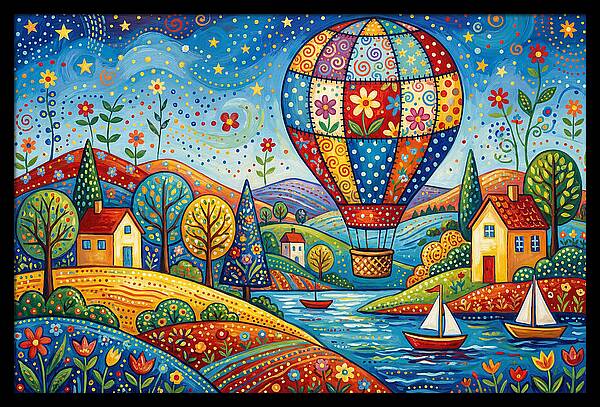 Colorful Hot Air Balloon Adventure