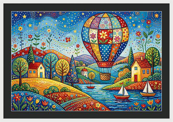 Colorful Hot Air Balloon Adventure