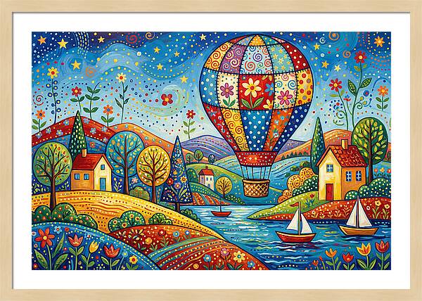 Colorful Hot Air Balloon Adventure