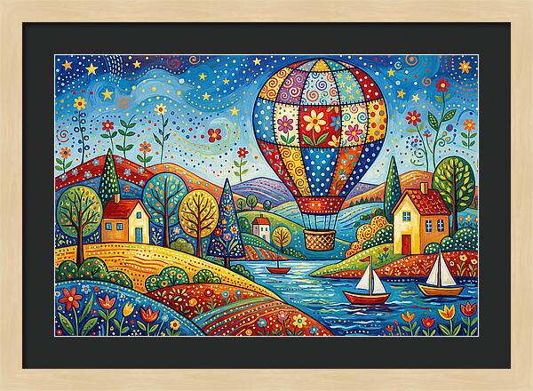 Colorful Hot Air Balloon Adventure