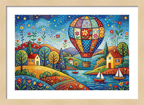 Colorful Hot Air Balloon Adventure