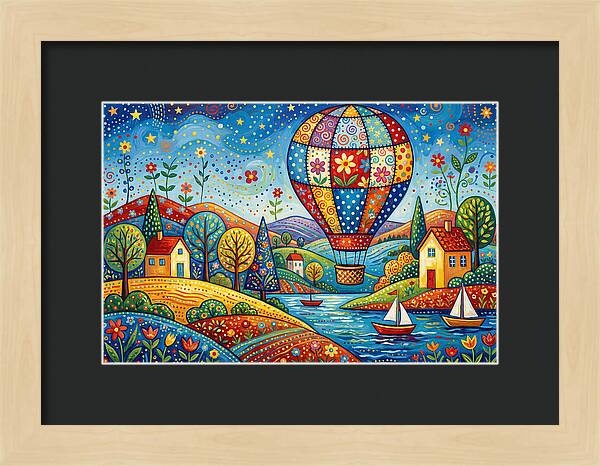 Colorful Hot Air Balloon Adventure