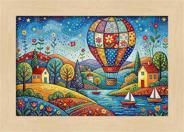 Colorful Hot Air Balloon Adventure