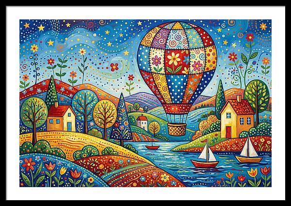 Colorful Hot Air Balloon Adventure