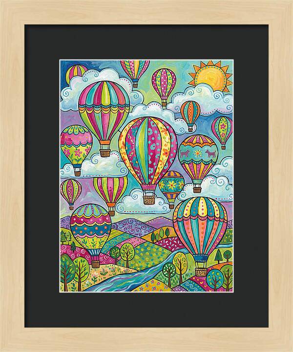 Colorful Hot Air Balloon Landscape
