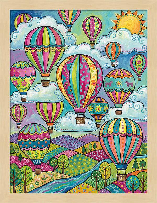 Colorful Hot Air Balloon Landscape