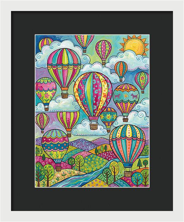 Colorful Hot Air Balloon Landscape