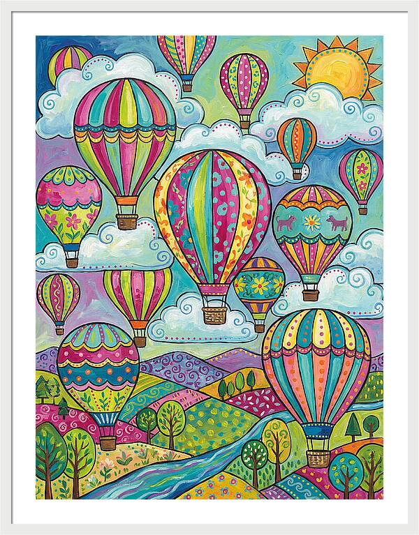 Colorful Hot Air Balloon Landscape