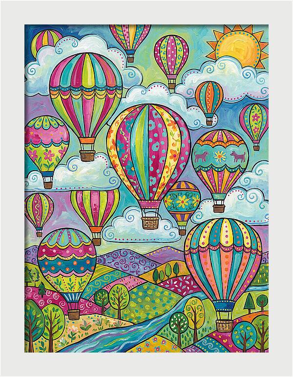Colorful Hot Air Balloon Landscape