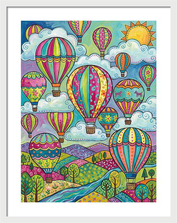 Colorful Hot Air Balloon Landscape
