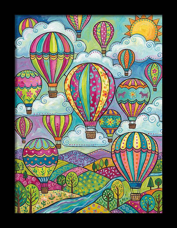 Colorful Hot Air Balloon Landscape