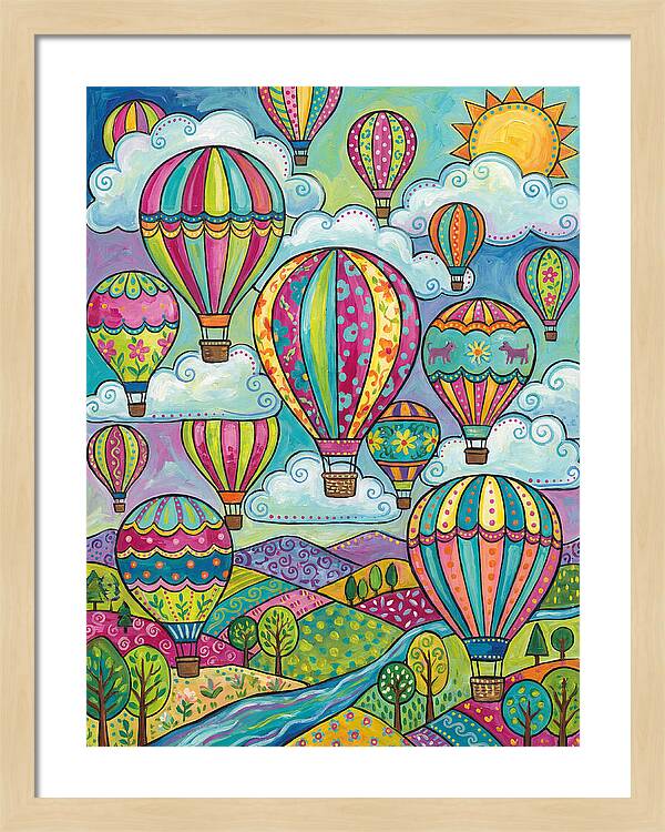 Colorful Hot Air Balloon Landscape