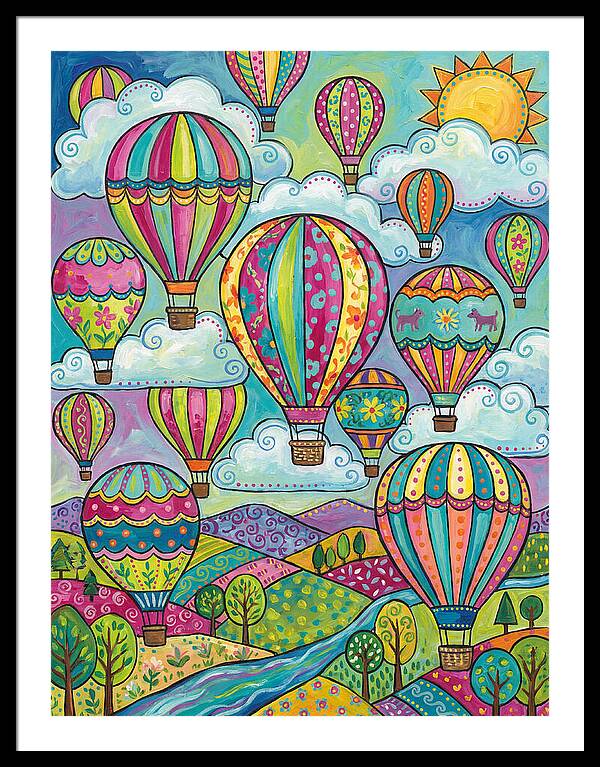 Colorful Hot Air Balloon Landscape