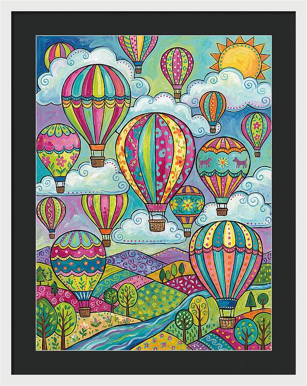 Colorful Hot Air Balloon Landscape