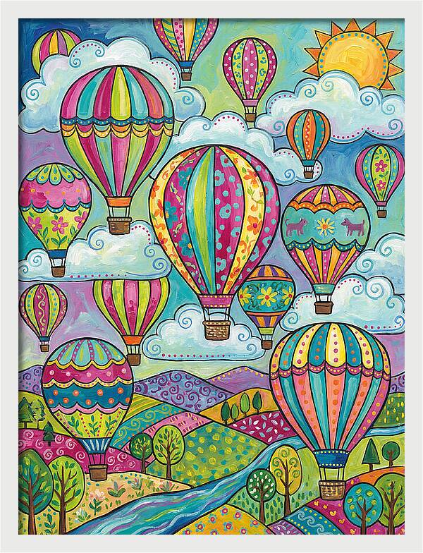 Colorful Hot Air Balloon Landscape