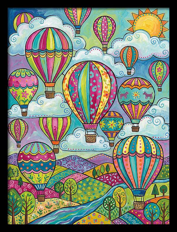 Colorful Hot Air Balloon Landscape