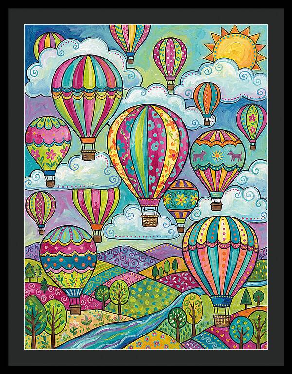 Colorful Hot Air Balloon Landscape