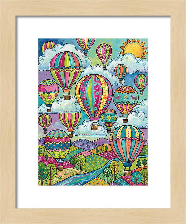 Colorful Hot Air Balloon Landscape