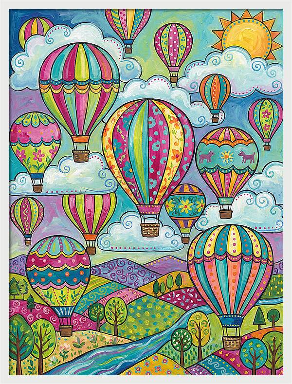 Colorful Hot Air Balloon Landscape