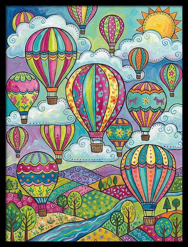 Colorful Hot Air Balloon Landscape