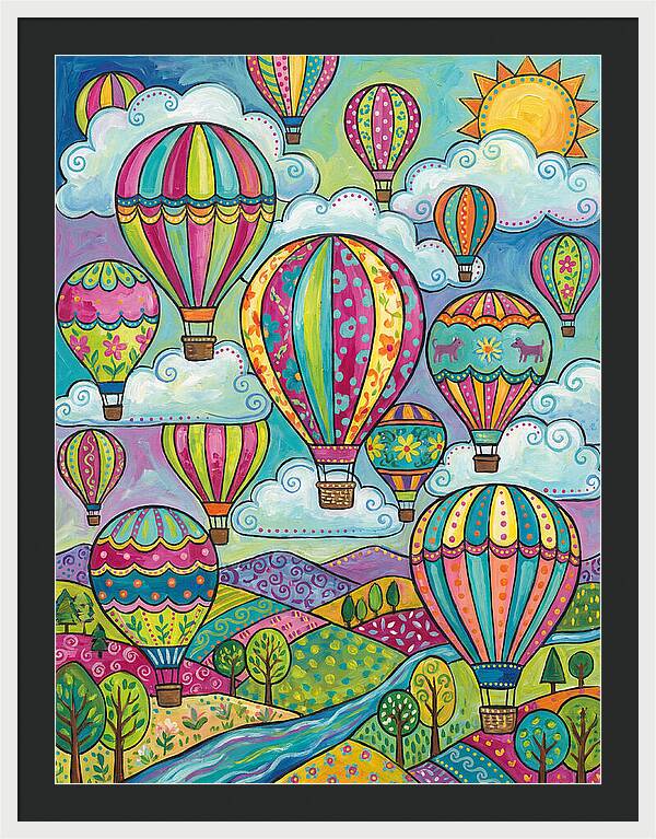 Colorful Hot Air Balloon Landscape