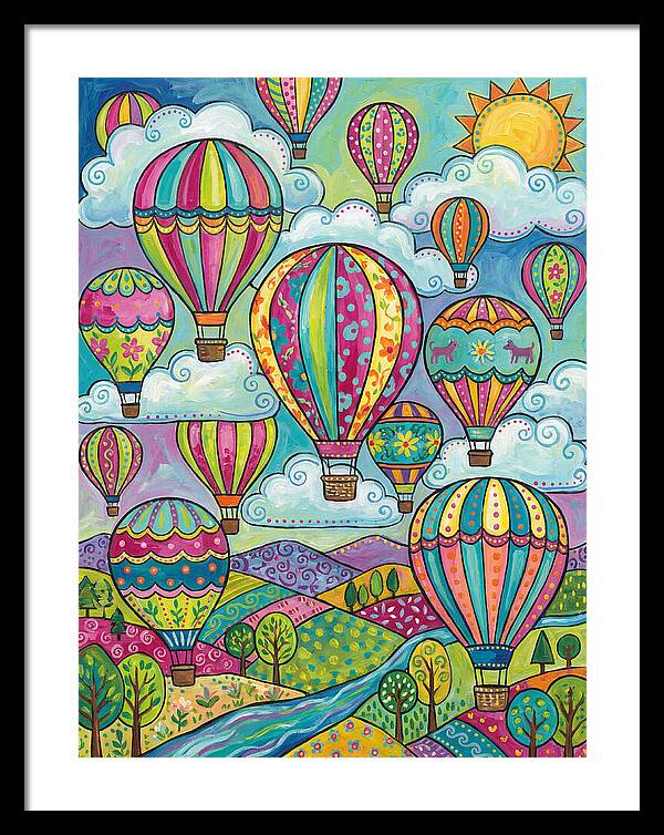 Colorful Hot Air Balloon Landscape