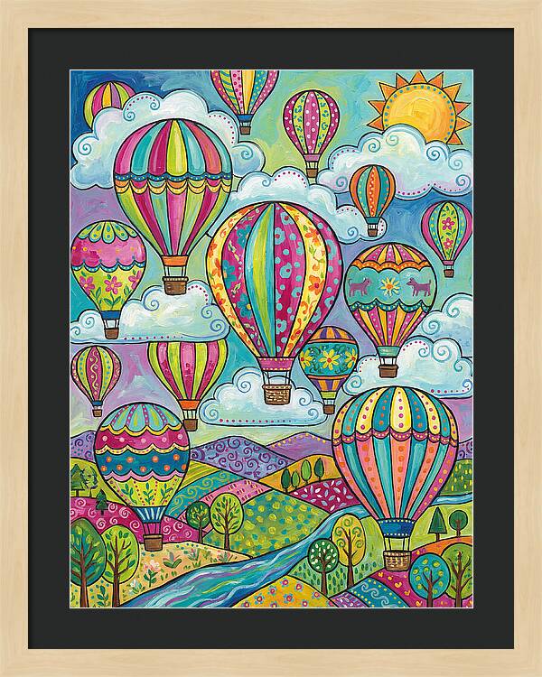 Colorful Hot Air Balloon Landscape