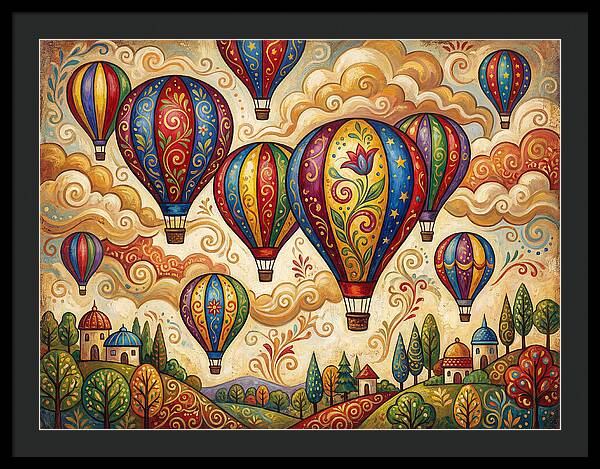 Colorful Hot Air Balloons In The Sky