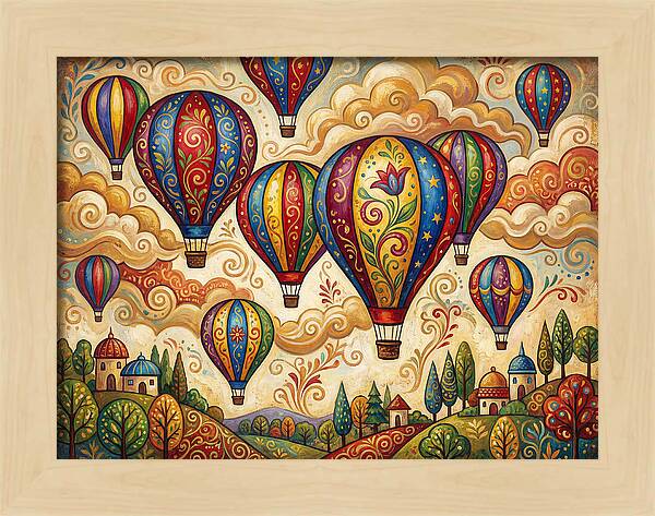 Colorful Hot Air Balloons In The Sky