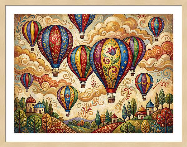 Colorful Hot Air Balloons In The Sky