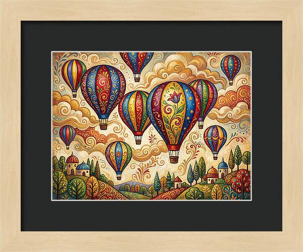 Colorful Hot Air Balloons In The Sky