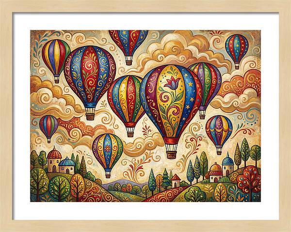 Colorful Hot Air Balloons In The Sky