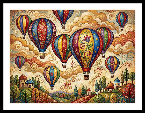 Colorful Hot Air Balloons In The Sky