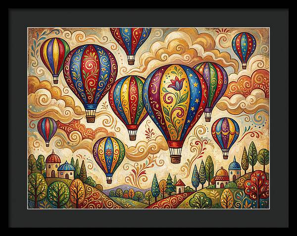 Colorful Hot Air Balloons In The Sky