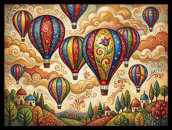 Colorful Hot Air Balloons In The Sky