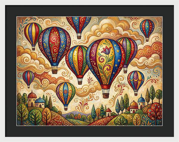 Colorful Hot Air Balloons In The Sky