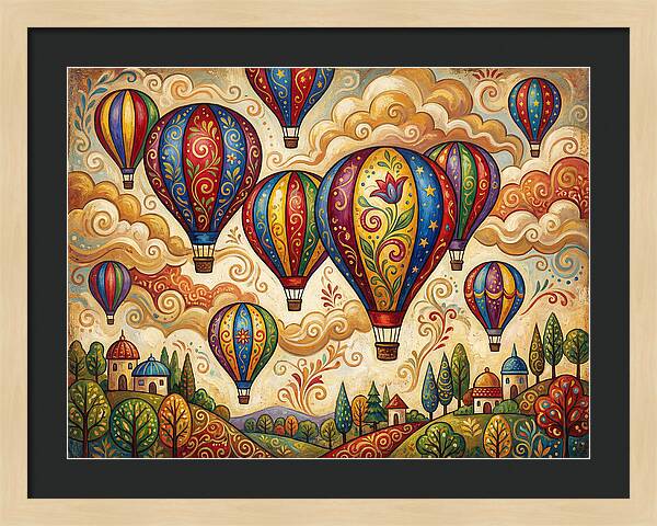 Colorful Hot Air Balloons In The Sky