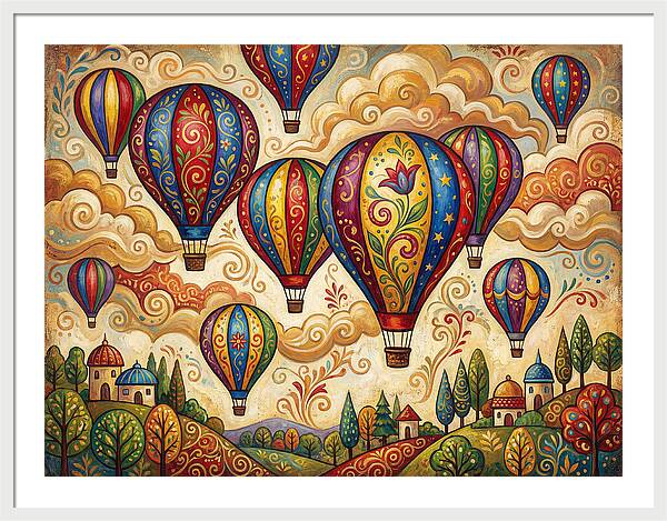 Colorful Hot Air Balloons In The Sky