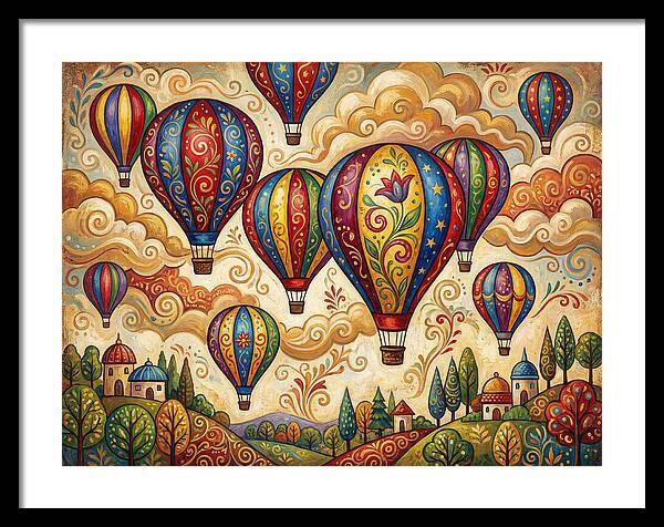 Colorful Hot Air Balloons In The Sky