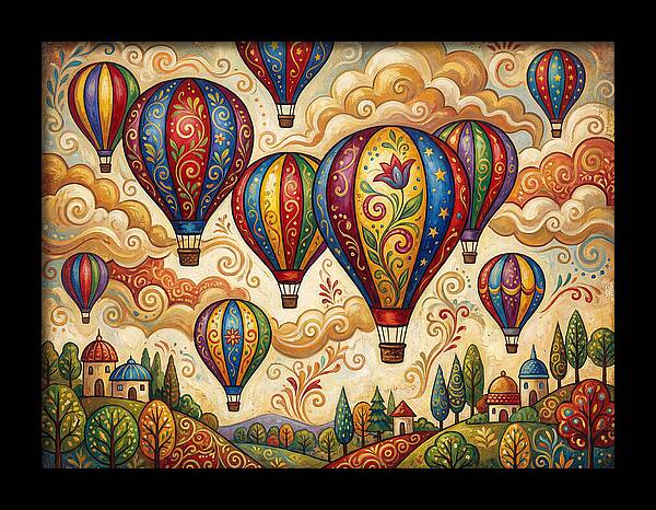 Colorful Hot Air Balloons In The Sky